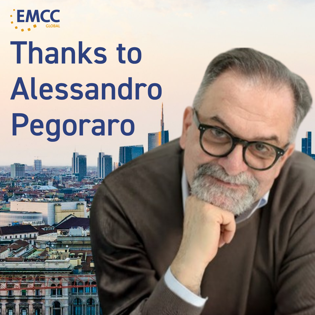 Thank you, Alessandro: EMCC Global VP of Development and Membership steps down